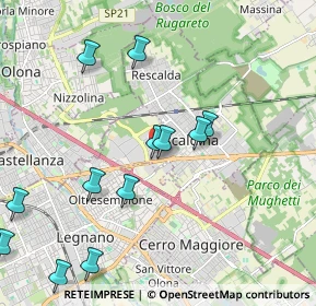 Mappa Via Fratelli Rosselli, 20027 Rescaldina MI, Italia (2.2875)