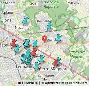 Mappa Via Fratelli Rosselli, 20027 Rescaldina MI, Italia (2.1115)