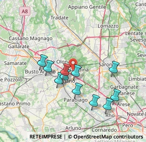 Mappa Via Fratelli Rosselli, 20027 Rescaldina MI, Italia (6.59091)