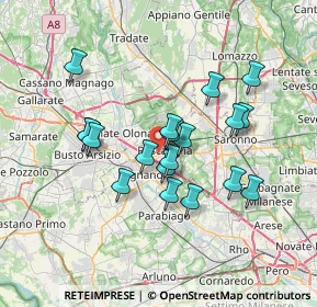Mappa Via Fratelli Rosselli, 20027 Rescaldina MI, Italia (5.99474)
