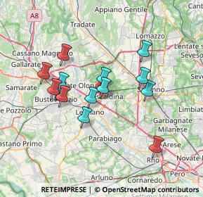Mappa Via Fratelli Rosselli, 20027 Rescaldina MI, Italia (6.26857)