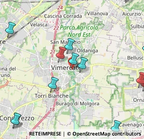 Mappa Vicolo A. Vismara, 20871 Vimercate MB, Italia (3.17176)