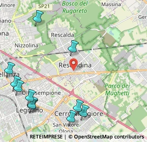 Mappa Via Cristoforo Colombo, 20027 Rescaldina MI, Italia (2.85455)