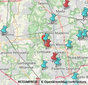 Mappa Via Monte Bianco, 20812 Limbiate MB, Italia (6.46)