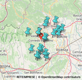 Mappa 36073 Cornedo vicentino VI, Italia (10.733)