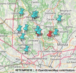 Mappa Via XX Settembre, 20813 Bovisio-Masciago MB, Italia (6.44083)