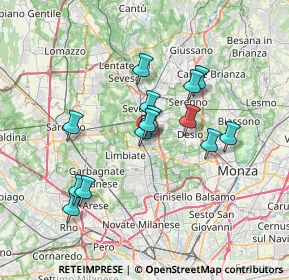 Mappa Via XX Settembre, 20813 Bovisio-Masciago MB, Italia (5.92786)