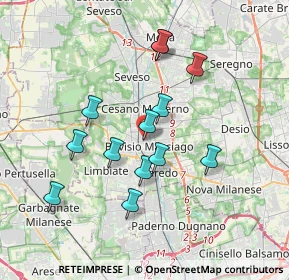 Mappa Via XX Settembre, 20813 Bovisio-Masciago MB, Italia (3.24462)