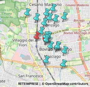 Mappa Via XX Settembre, 20813 Bovisio-Masciago MB, Italia (0.7155)