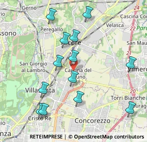 Mappa Via Galileo Galilei, 20862 Arcore MB, Italia (2.08692)