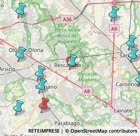 Mappa Via Manzoni, 20027 Rescaldina MI, Italia (5.82818)