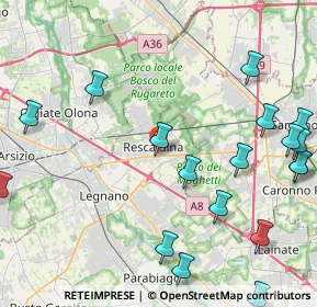 Mappa Via Manzoni, 20027 Rescaldina MI, Italia (5.9235)