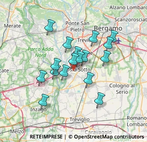 Mappa Via Dante Alighieri, 24046 Osio Sotto BG, Italia (5.50765)