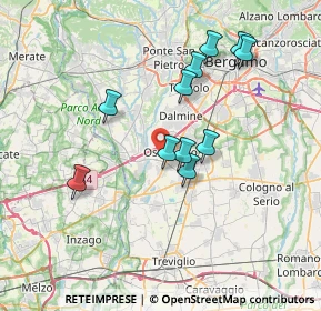 Mappa Via Dante Alighieri, 24046 Osio Sotto BG, Italia (6.51091)
