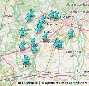 Mappa Via Dante Alighieri, 24046 Osio Sotto BG, Italia (6.84778)