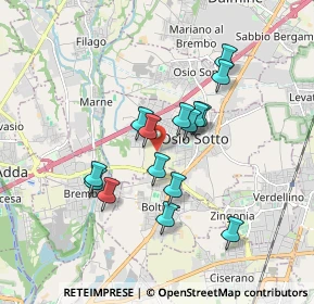 Mappa Via Dante Alighieri, 24046 Osio Sotto BG, Italia (1.458)