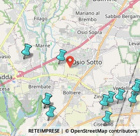 Mappa Via Dante Alighieri, 24046 Osio Sotto BG, Italia (2.98462)