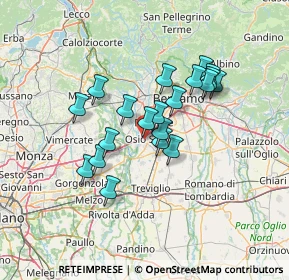 Mappa Via Dante Alighieri, 24046 Osio Sotto BG, Italia (10.9115)