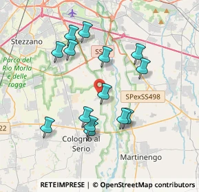 Mappa Via Monsignor Peruzzo, 24059 Urgnano BG, Italia (3.46071)