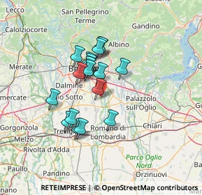 Mappa Via Monsignor Peruzzo, 24059 Urgnano BG, Italia (10.33421)