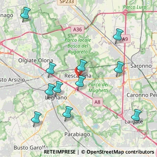 Mappa Via Giulio Zerbi, 20027 Rescaldina MI, Italia (4.59091)