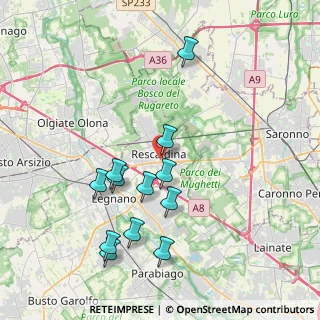 Mappa Via Giulio Zerbi, 20027 Rescaldina MI, Italia (3.87)