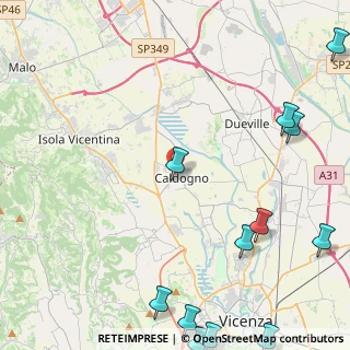 Mappa Via Alessandro Volta, 36030 Caldogno VI, Italia (6.91)