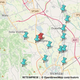 Mappa Via Alessandro Volta, 36030 Caldogno VI, Italia (4.67231)