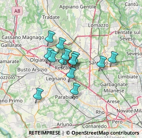 Mappa Via Valfurva, 20027 Rescaldina MI, Italia (4.69615)