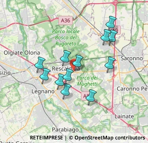 Mappa Via Valfurva, 20027 Rescaldina MI, Italia (3.1425)