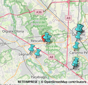 Mappa Via Valfurva, 20027 Rescaldina MI, Italia (4.89692)