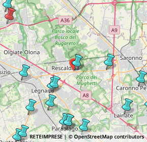 Mappa Via Valfurva, 20027 Rescaldina MI, Italia (6.5725)