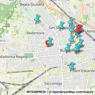 Mappa Via Pontida, 21052 Busto Arsizio VA, Italia (1.205)