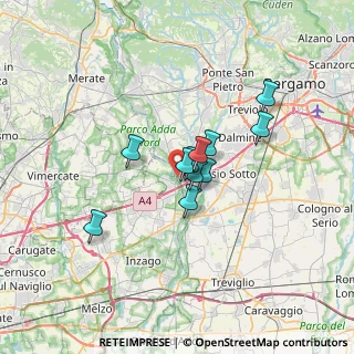 Mappa Via Roma, 24042 Capriate San Gervasio BG, Italia (4.41364)