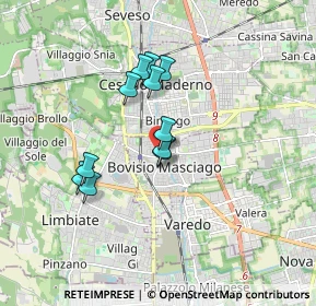 Mappa Corso Italia, 20813 Bovisio-Masciago MB, Italia (1.35091)