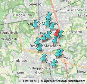 Mappa Corso Italia, 20030 Bovisio-masciago MB, Italia (1.298)