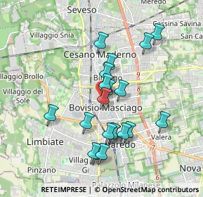 Mappa Corso Italia, 20813 Bovisio-Masciago MB, Italia (1.64)