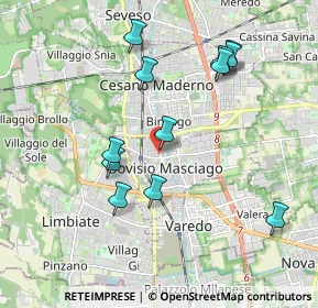 Mappa Corso Italia, 20030 Bovisio-masciago MB, Italia (1.9075)