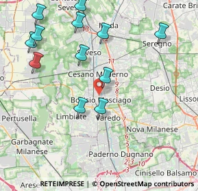 Mappa Corso Italia, 20813 Bovisio-Masciago MB, Italia (4.57667)