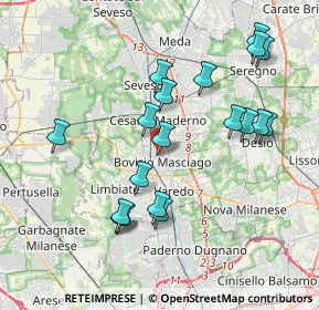 Mappa Corso Italia, 20813 Bovisio-Masciago MB, Italia (3.85211)