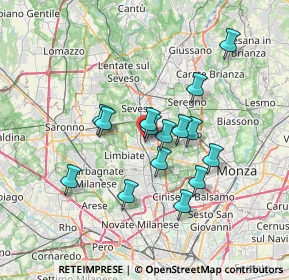 Mappa Corso Italia, 20813 Bovisio-Masciago MB, Italia (5.78067)