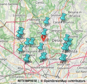 Mappa Corso Italia, 20813 Bovisio-Masciago MB, Italia (7.819)