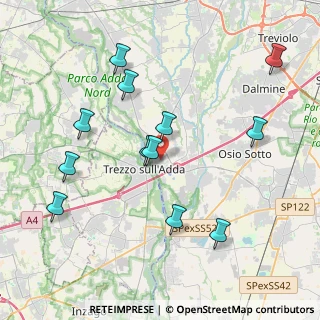 Mappa Via delle Rampine, 24042 Capriate San Gervasio BG, Italia (4.1725)