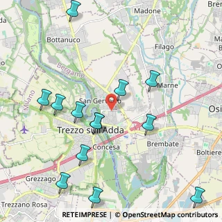 Mappa Via Grignano, 24042 Capriate San Gervasio BG, Italia (2.39692)