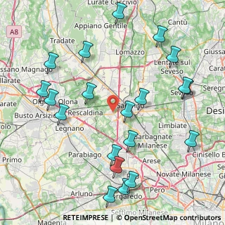 Mappa Via A. Morandi, 21040 Uboldo VA, Italia (9.828)