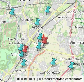 Mappa Via Torricelli, 20862 Arcore MB, Italia (2.14083)