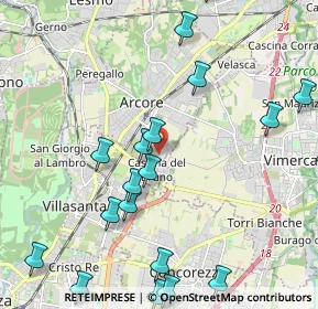 Mappa Via Torricelli, 20862 Arcore MB, Italia (2.71)