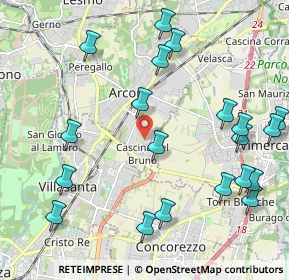 Mappa Via Torricelli, 20862 Arcore MB, Italia (2.5005)