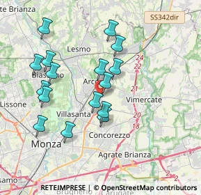 Mappa Via Torricelli, 20862 Arcore MB, Italia (3.53438)