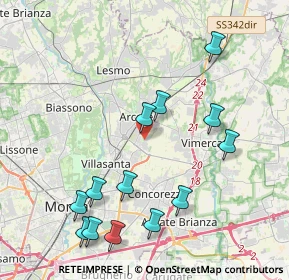 Mappa Via Torricelli, 20862 Arcore MB, Italia (4.46538)